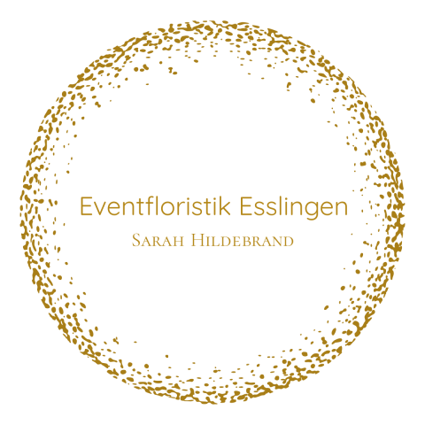 Eventfloristik Esslingen - Sarah Hildebrand, Brautstrauß · Deko · Hussen Aichwald, Logo