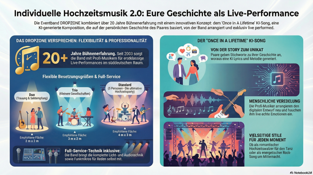 Visuelle Grafik der Erstellung des Once In A Lifetime Songs