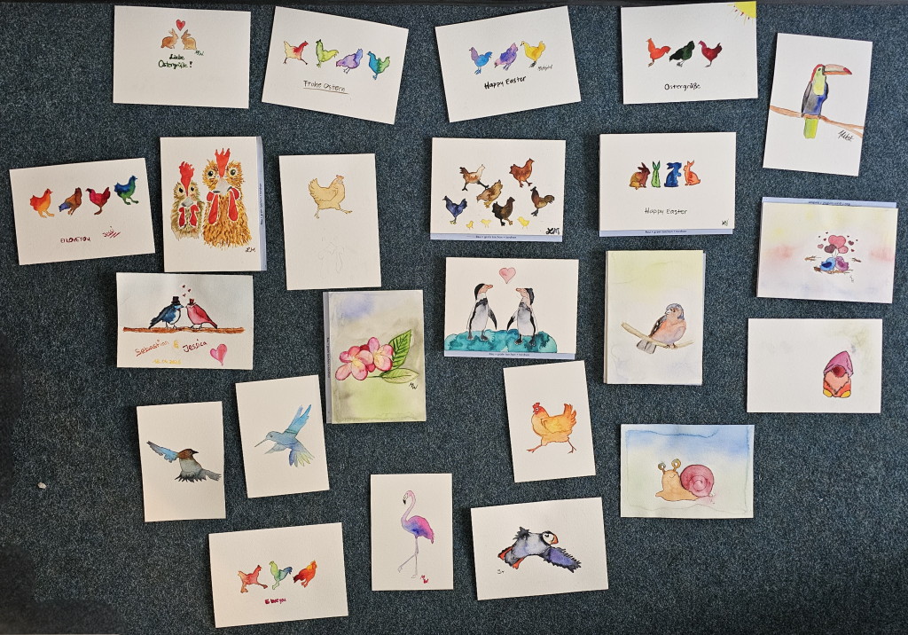 Aquarellbilder der Workshop-Teilnehmer